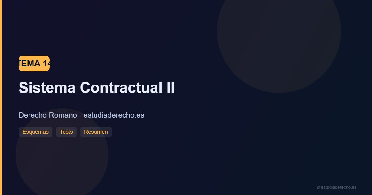 Derecho Romano – Sistema Contractual II Sistema Contractual II - Derecho Romano estudiaderecho.es