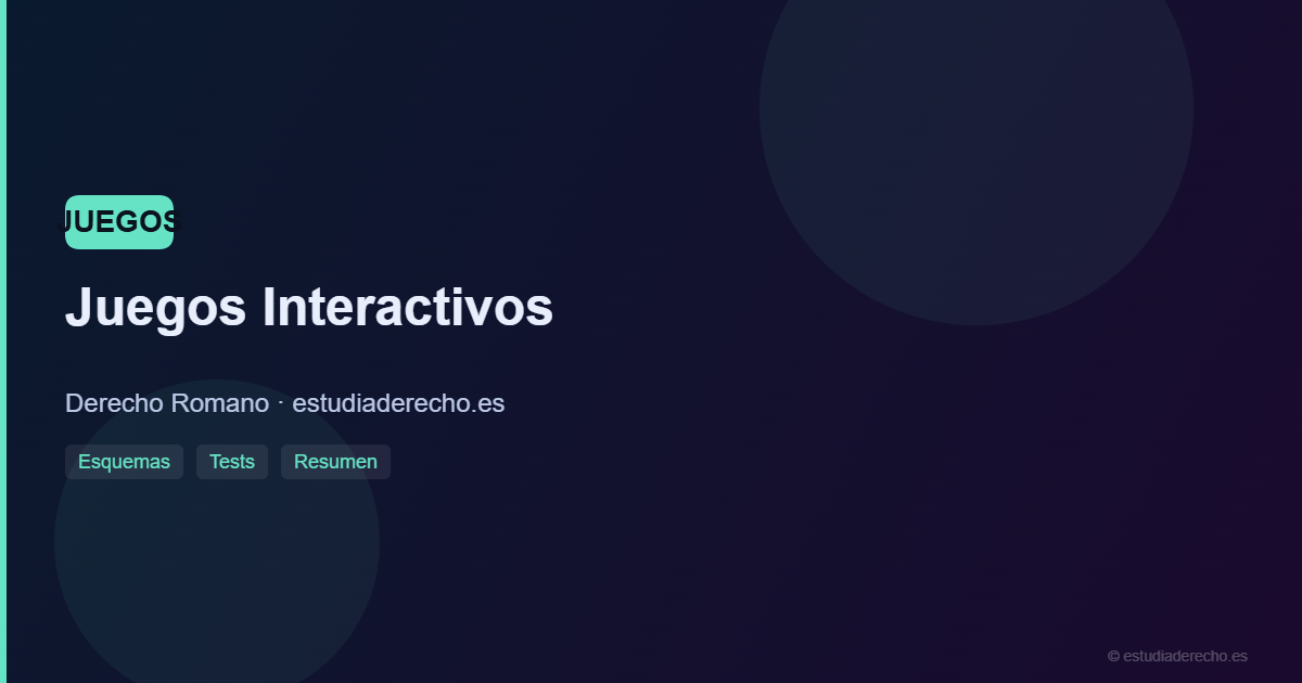 Derecho Romano – Juegos Interactivos Juegos Interactivos - Derecho Romano estudiaderecho.es