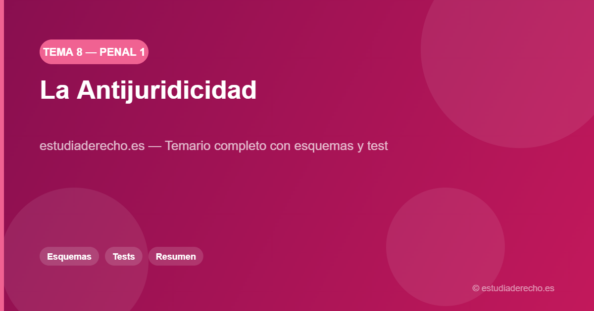 La Antijuridicidad - Derecho Penal 1